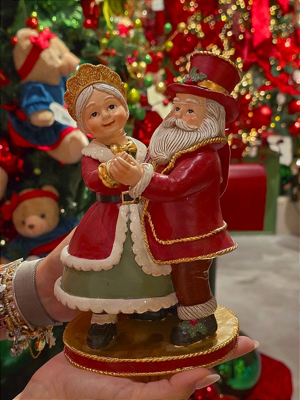 PAPAI NOEL E MAMÃE NOEL DANÇANDO 21CM - PRÉ VENDA 2026