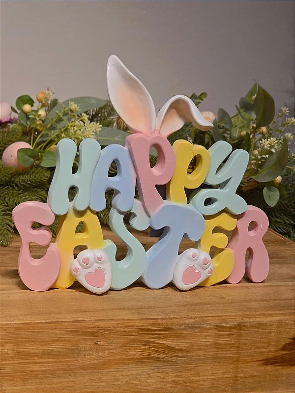 PLACA DE PÁSCOA HAPPY EASTER 28CM