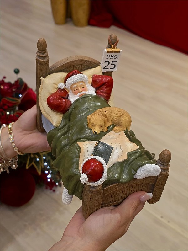 PAPAI NOEL TIRANDO UM COCHILO 23,5CM - PRÉ VENDA 2026