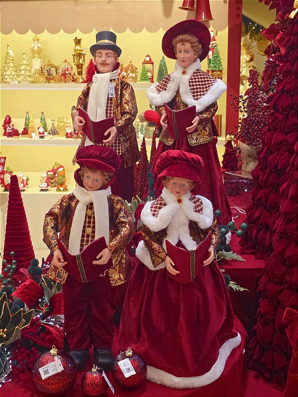 FAMÍLIA CORAL VINTAGE VERMELHO 95CM 4 PEÇAS - PRÉ VENDA 2026