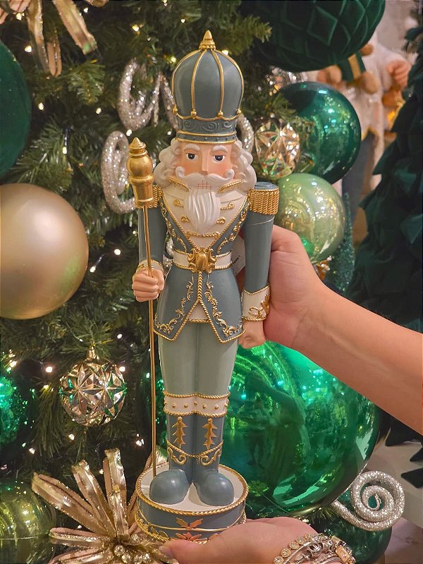 QUEBRA NOZES VERDE CHAMPANHE 39,5CM - PRÉ VENDA 2026