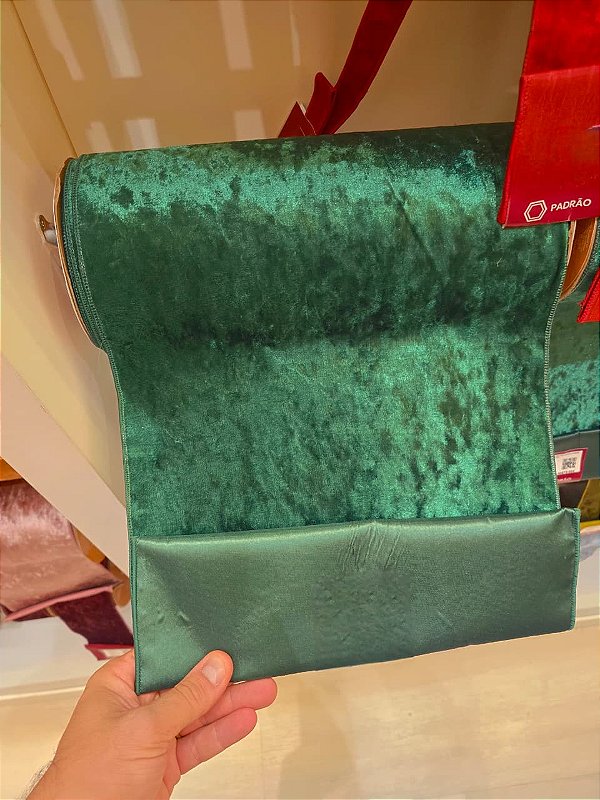 FITA ARAMADA VELUDO VERDE DUPLA FACE VERDE 30CM X 5M - PRÉ VENDA 2026