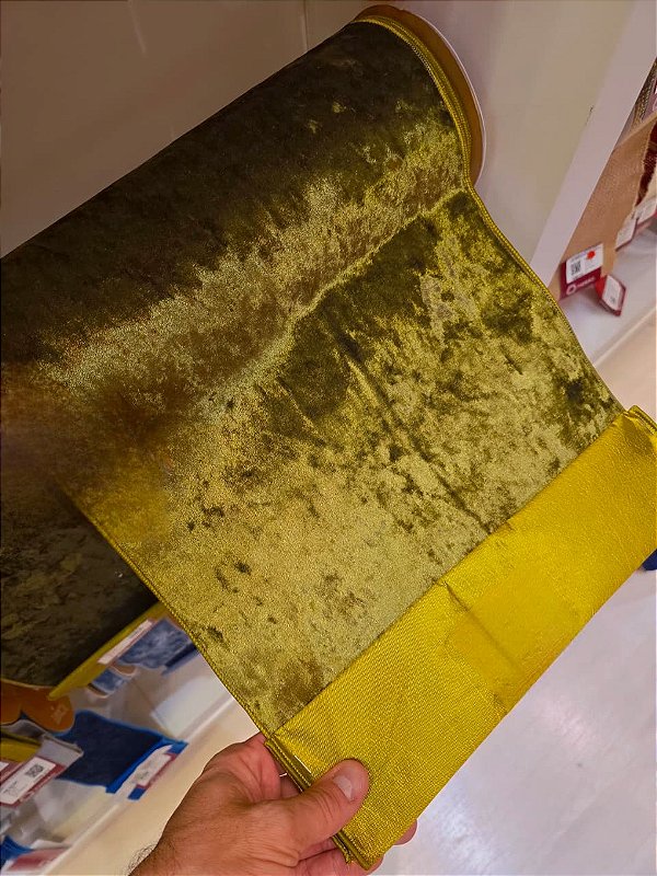 FITA ARAMADA VELUDO VERDE OLIVA DUPLA FACE VERDE 30CM X 5M - PRÉ VENDA 2026