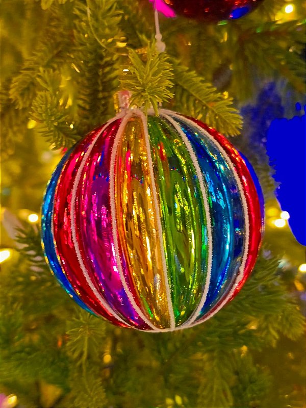 BOLA DE VIDRO COLORIDA 9,5CM - PRÉ VENDA 2026