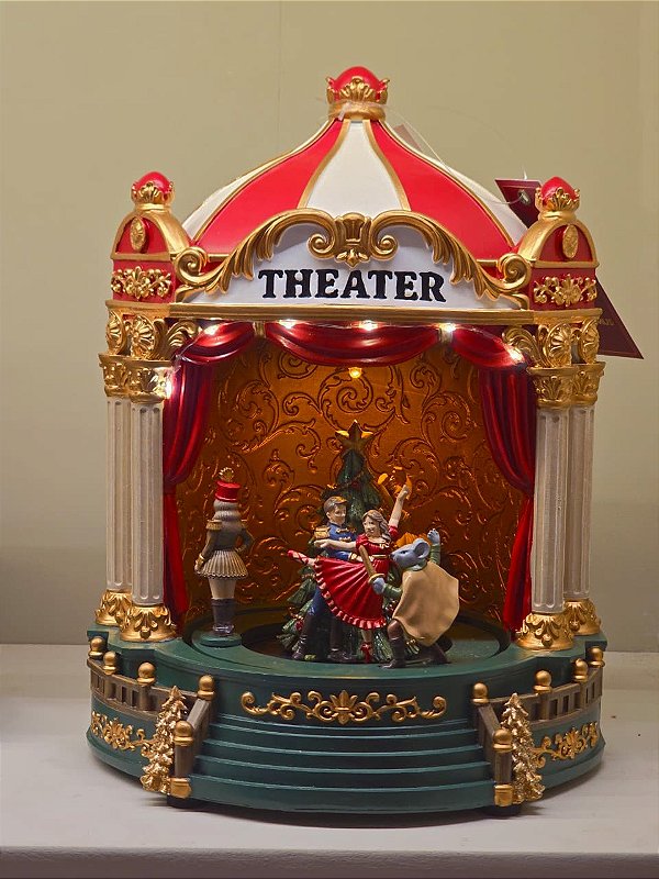 CENÁRIO TEATRO EM RESINA COM LED 27CM - PRÉ VENDA 2026