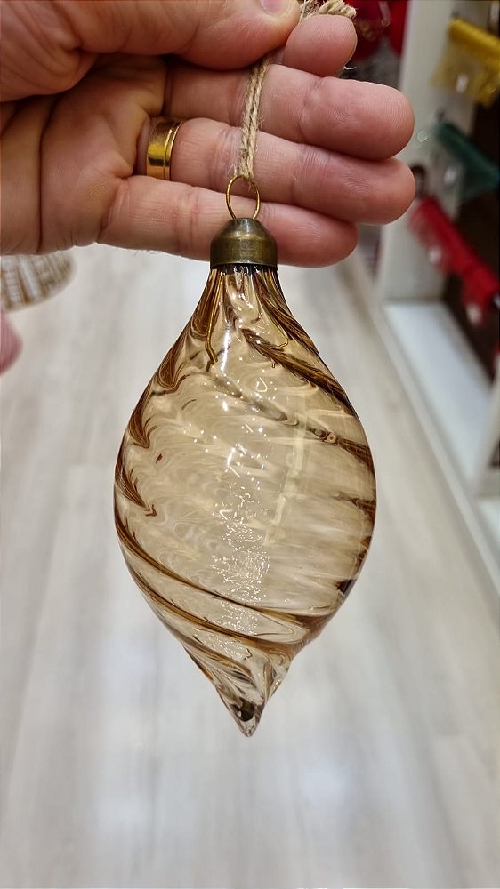 ORNAMENTO DE VIDRO TRANSLUCIDO 8CM - PRÉ VENDA 2026