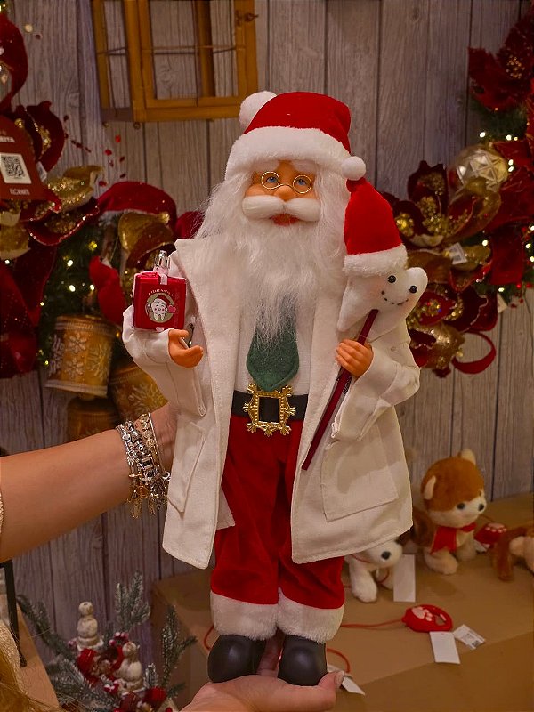PAPAI NOEL EM PÉ DENTISTA 45CM - PRÉ VENDA 2026