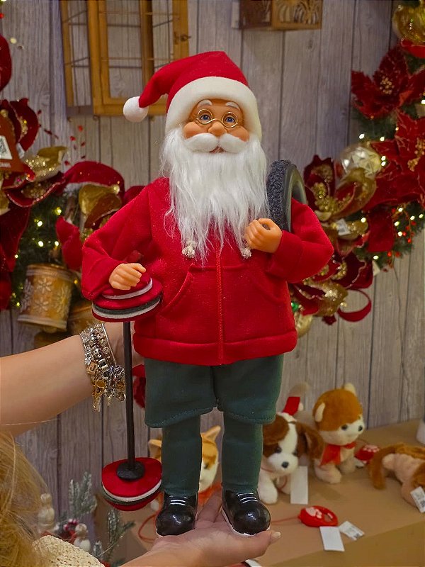 PAPAI NOEL EM PÉ CROSSFITER 45CM - PRÉ VENDA 2026