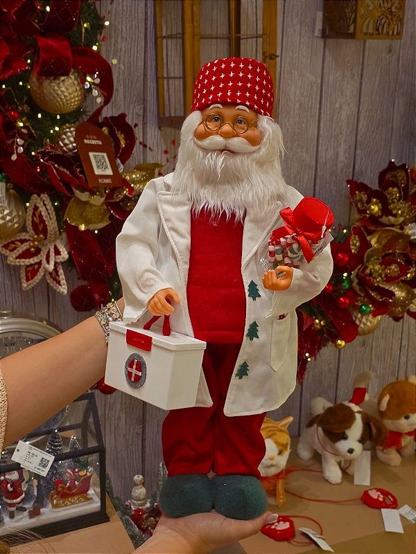 PAPAI NOEL EM PÉ MEDICO 45CM - PRÉ VENDA 2026