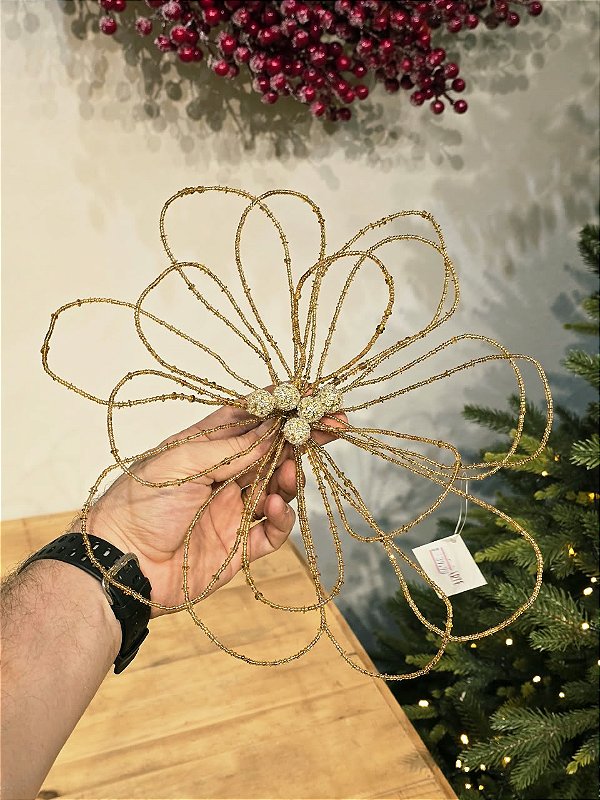 FLOR ARAMADA DOURADA 25CM
