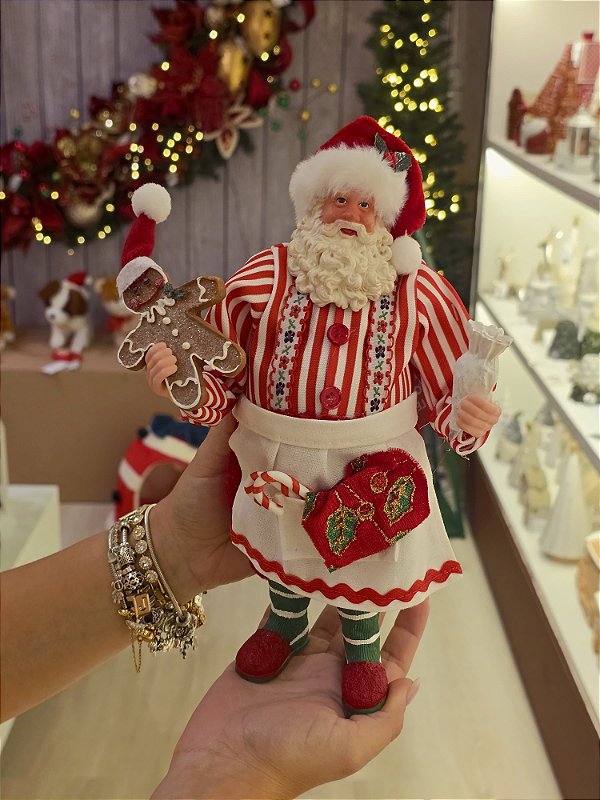 PAPAI NOEL COLECIONÁVEL CONFEITEIRO 28CM - PRÉ VENDA 2026