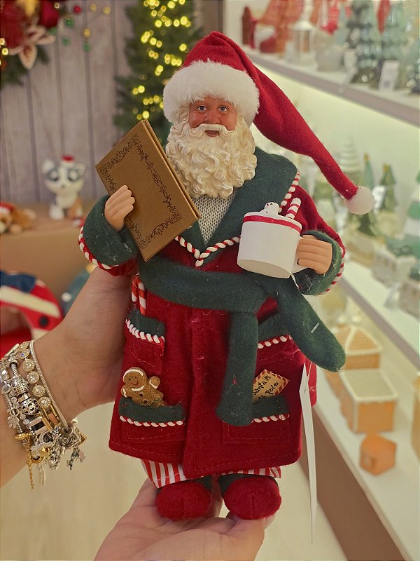 PAPAI NOEL COLECIONÁVEL PIJAMA 28CM - PRÉ VENDA 2026