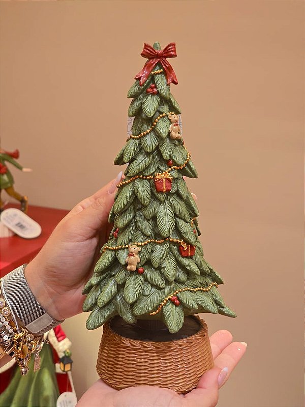ÁRVORE EM RESINA DECORADA 26CM - PRÉ VENDA 2026