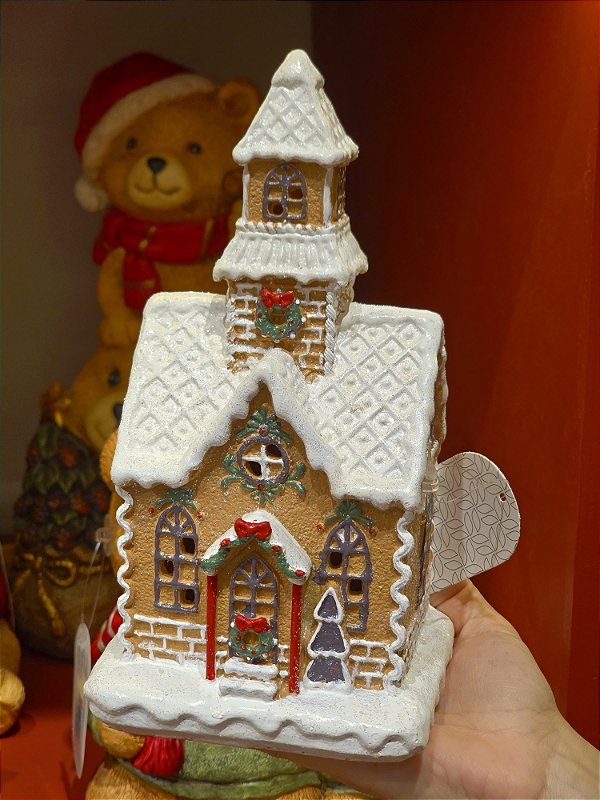 IGREJA GINGER EM RESINA 23CM - PRÉ VENDA 2026