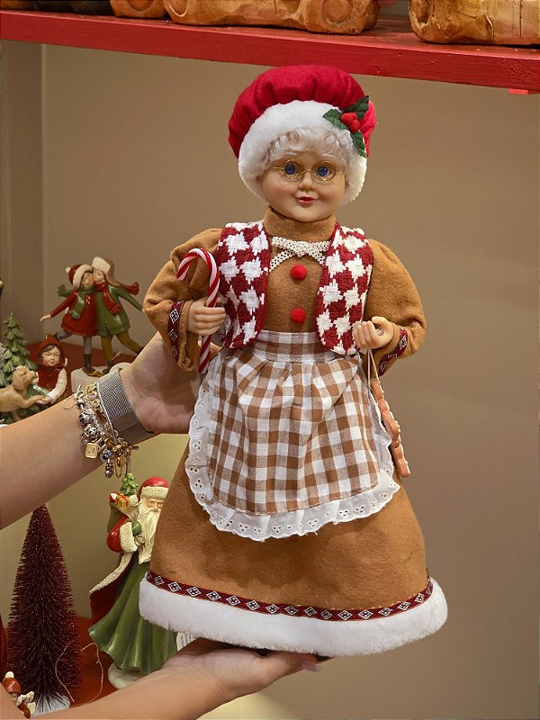 MAMÃE NOEL EM PÉ COLEÇÃO GINGER 46CM - PRÉ VENDA 2026