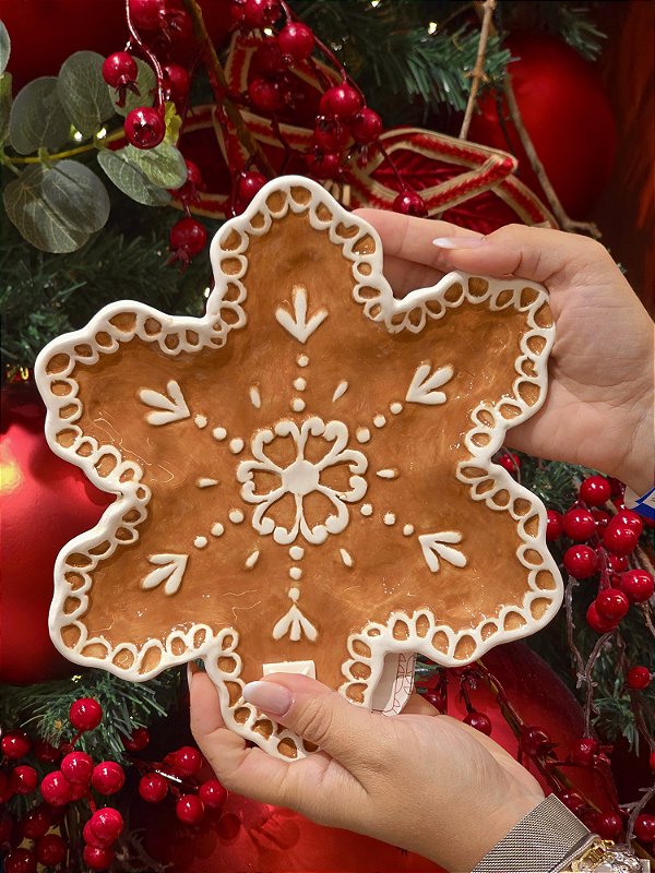 PRATO FLOCO DE NEVE GINGER 22CM - PRÉ VENDA 2026