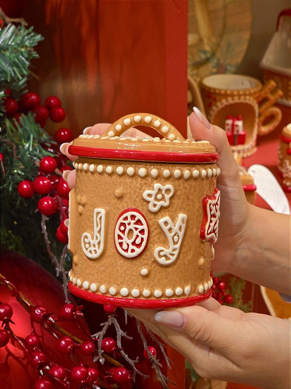 POTE COM TAMPA JOY GINGER 13CM - PRÉ VENDA 2026
