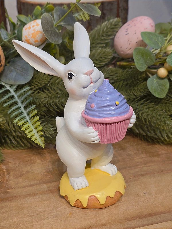COELHO COM CUPCAKE 17CM