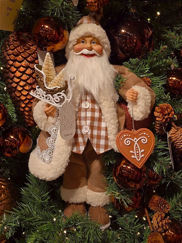 PAPAI NOEL EM PÉ COLEÇÃO GINGER 46CM - PRÉ VENDA 2026