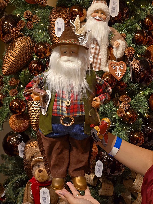 PAPAI NOEL EM PÉ COLEÇÃO COWBOY 45CM - PRÉ VENDA 2026