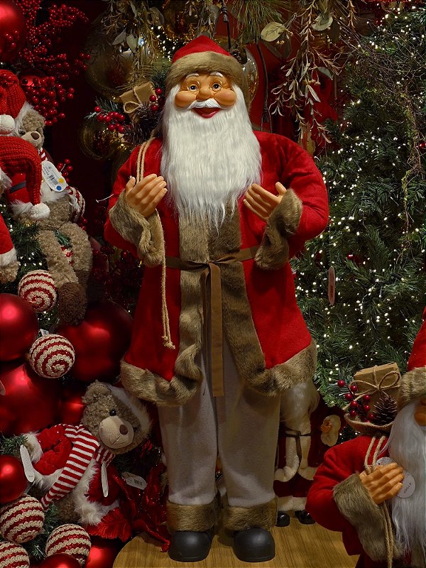 PAPAI NOEL EM PÉ TRADICIONAL VERMELHO 110CM - PRÉ VENDA 2026