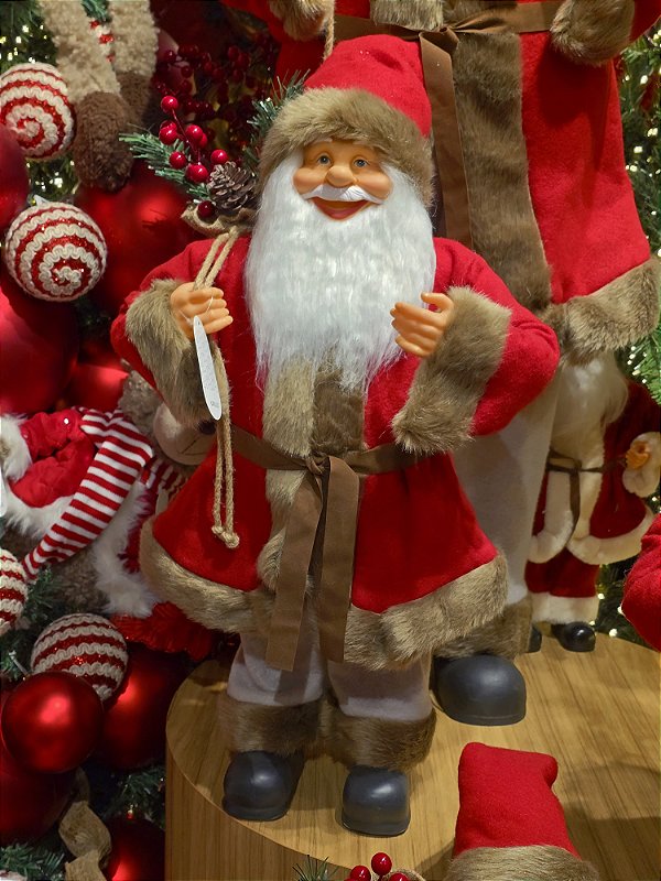 PAPAI NOEL EM PÉ TRADICIONAL VERMELHO 60CM - PRÉ VENDA 2026