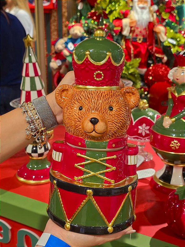 POTE DE CERÂMICA EM FORMATO DE URSO 29CM - PRÉ VENDA 2026