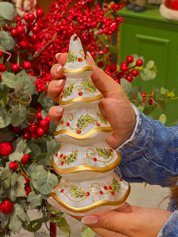 ÁRVORE DE VIDRO BERRY COM LED 19CM - PRÉ VENDA 2026