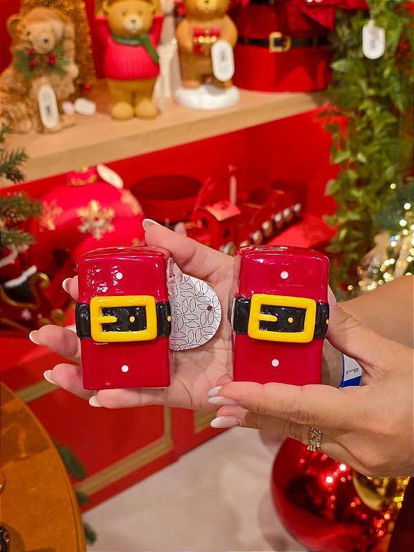 SALEIRO E PIMENTEIRO CINTO DO NOEL 5CM - PRÉ VENDA 2026