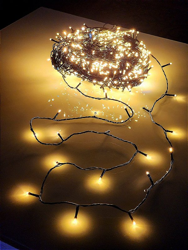 PISCA STROBO 1000 LEDS 100 METROS WARM BIVOLT USO INTERNO E EXTERNO - PRÉ VENDA 2026