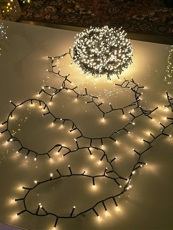 PISCA FESTÃO STROBO 1600 LEDS 50 METROS WARM BIVOLT USO INTERNO E EXTERNO