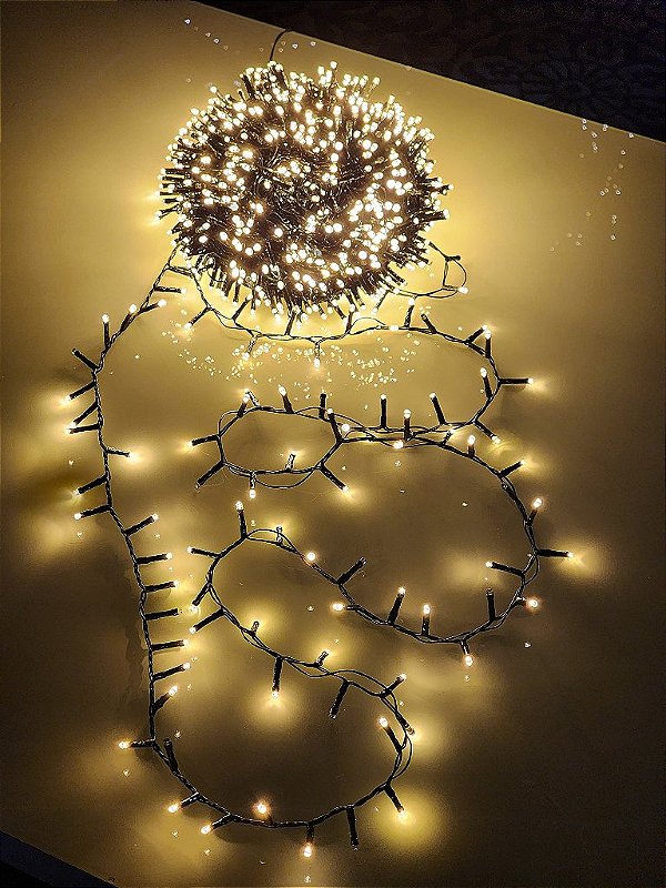 PISCA FESTÃO STROBO 1600 LEDS 50 METROS WARM BIVOLT USO INTERNO E EXTERNO - PRÉ VENDA 2026