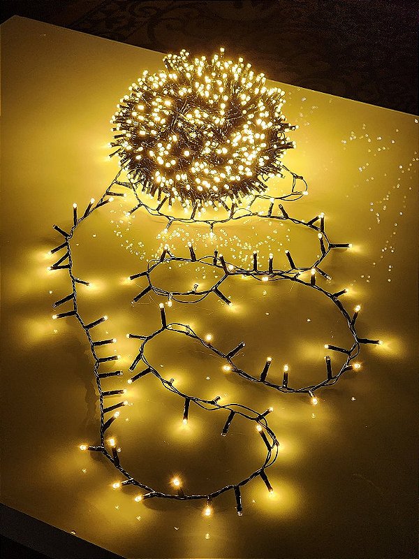 PISCA FESTÃO STROBO 1500 LEDS 45 METROS WARM BIVOLT USO INTERNO E EXTERNO - PRÉ VENDA 2026