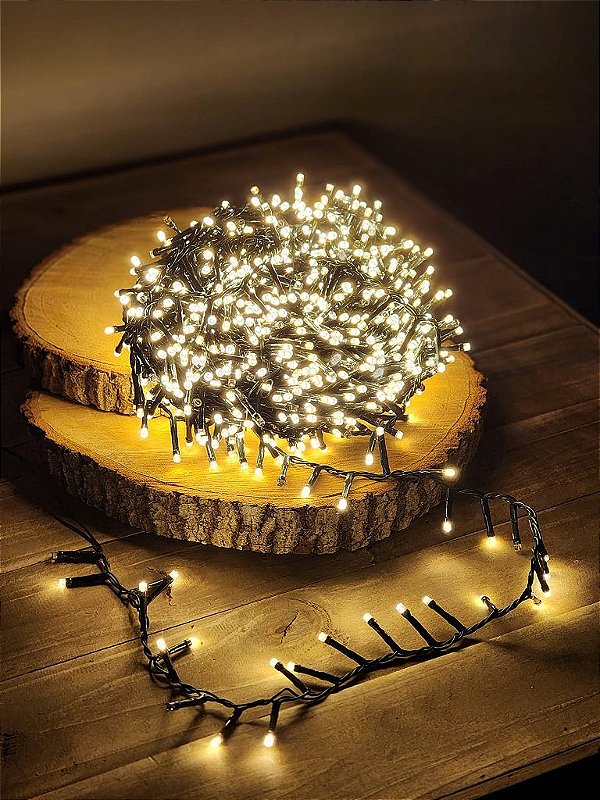 PISCA FESTÃO STROBO 1000 LEDS 20 METROS WARM BIVOLT USO INTERNO E EXTERNO - PRÉ VENDA 2026