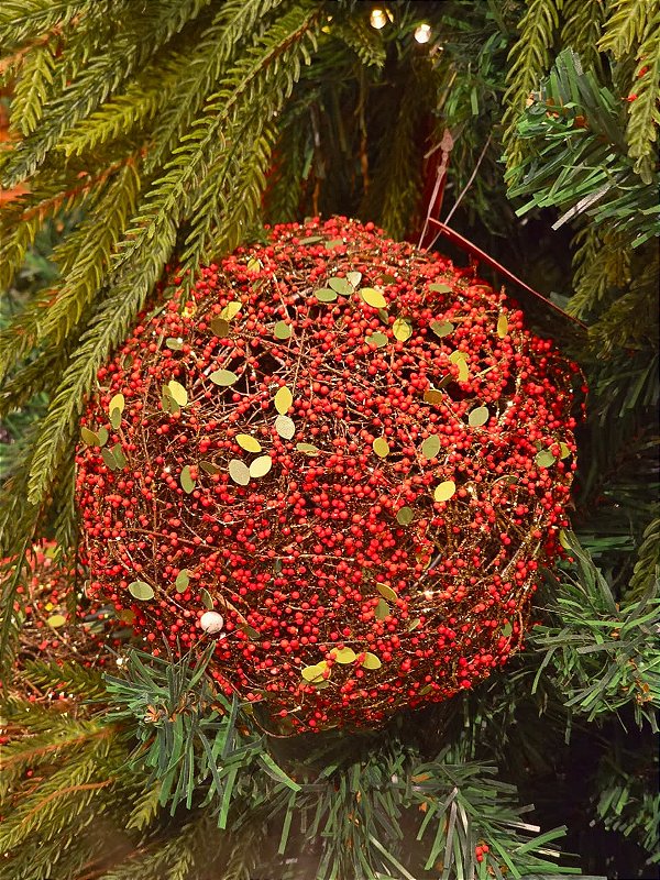 BOLA ARAMADA MICRO BERRY VERMELHA 15CM - PRÉ VENDA 2026