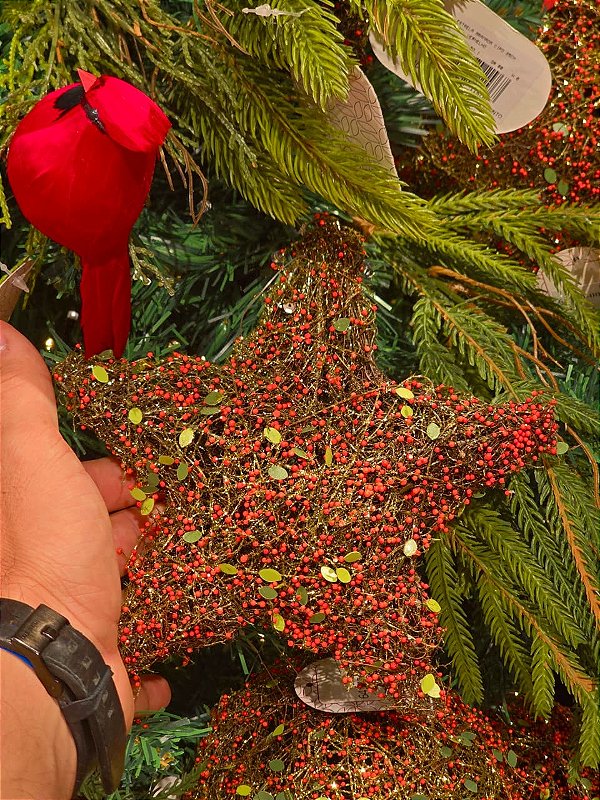 ESTRELA ARAMADA MICRO BERRY VERMELHA 20CM - PRÉ VENDA 2026