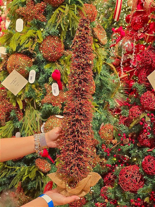 ÁRVORE CONE ARAMADA CIPO MICRO BERRY VERMELHA 60CM - PRÉ VENDA 2026