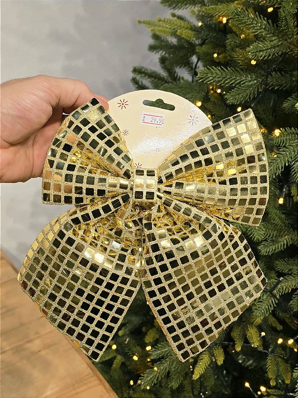LAÇO ESPELHO DOURADO 20X24CM