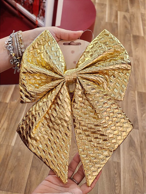 LAÇO ACETINADO DOURADO 22X28CM - PRÉ VENDA 2026
