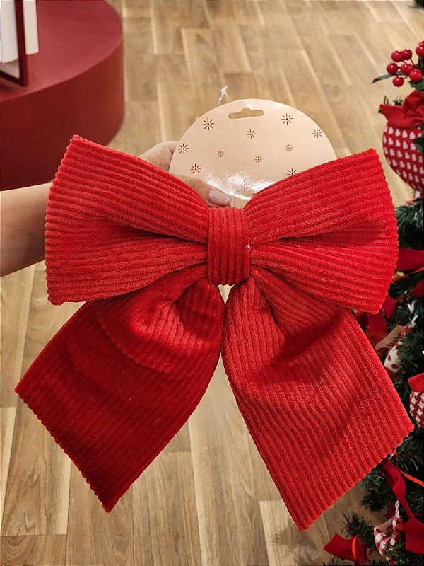 LAÇO CANELADO VERMELHO 28X34CM - PRÉ VENDA 2026