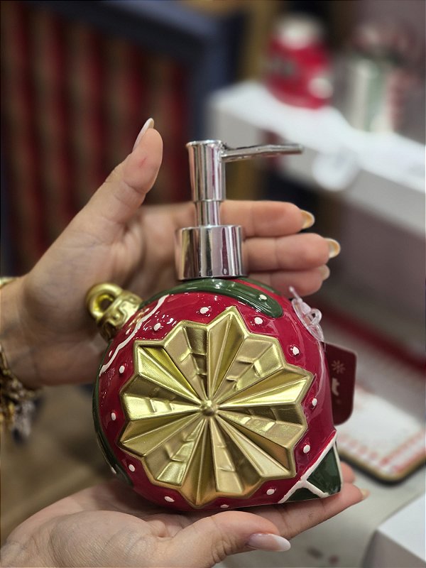 PORTA SABONETE LIQUIDO BOLA CERÂMICA - PRÉ VENDA 2026