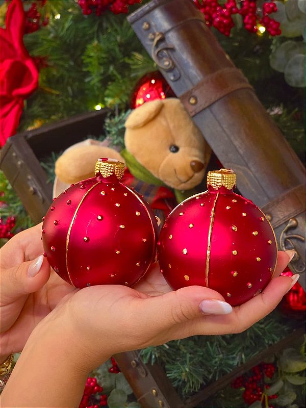 VELA EM FORMATO DE BOLA VERMELHA 8,2CM COM 2 UNIDS - PRÉ VENDA 2026