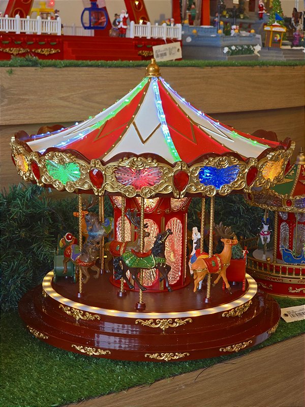 VILA NATALINA CARROSSEL SUPER LUXO 42CM - PRÉ VENDA 2026