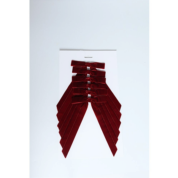 KIT 6 LAÇOS VELUDO BORDO 14X22CM - PRÉ VENDA 2026