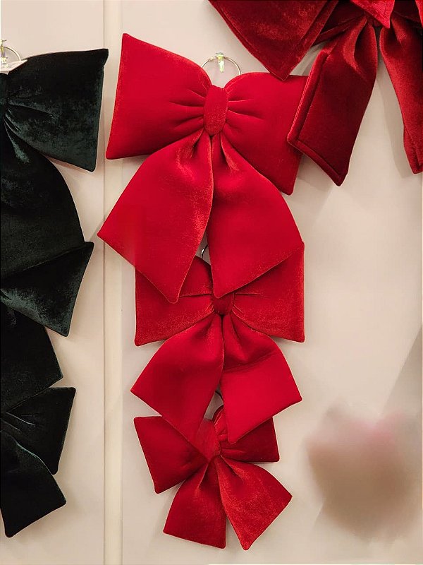 LAÇO VERMELHO VELUDO 26X33CM - PRÉ VENDA 2026