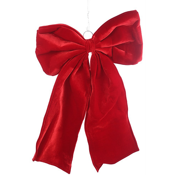 LAÇO VELUDO VERMELHO VOLUMOSO 70X1,20CM - PRÉ VENDA 2026