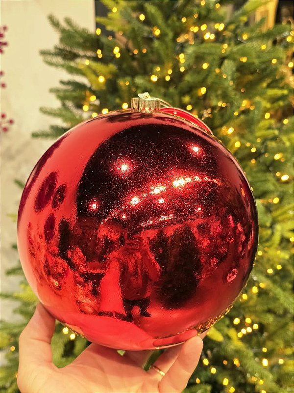 BOLA TRADICIONAL VERMELHA PEROLADA20CM
