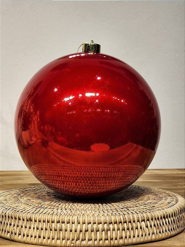 BOLA TRADICIONAL VERMELHA BRILHANTE 20CM - PRÉ VENDA 2026