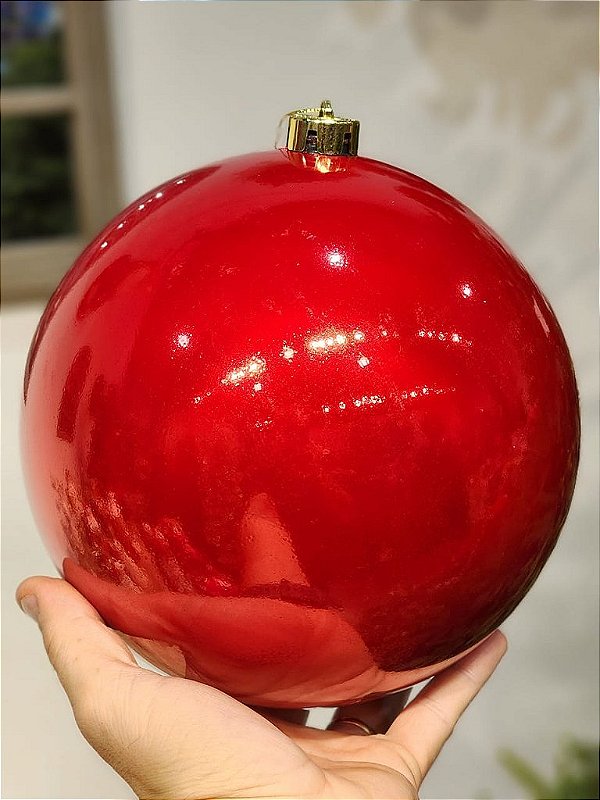 BOLA TRADICIONAL VERMELHA BRILHANTE 25CM - PRÉ VENDA 2026
