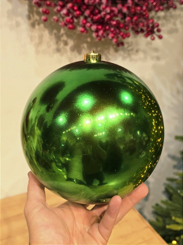 BOLA TRADICIONAL VERDE BRILHANTE 20CM